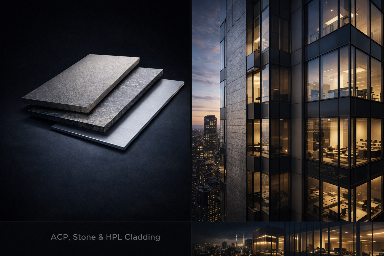 ACP and HPL cladding facade systems — aluminium composite panel and high pressure laminate