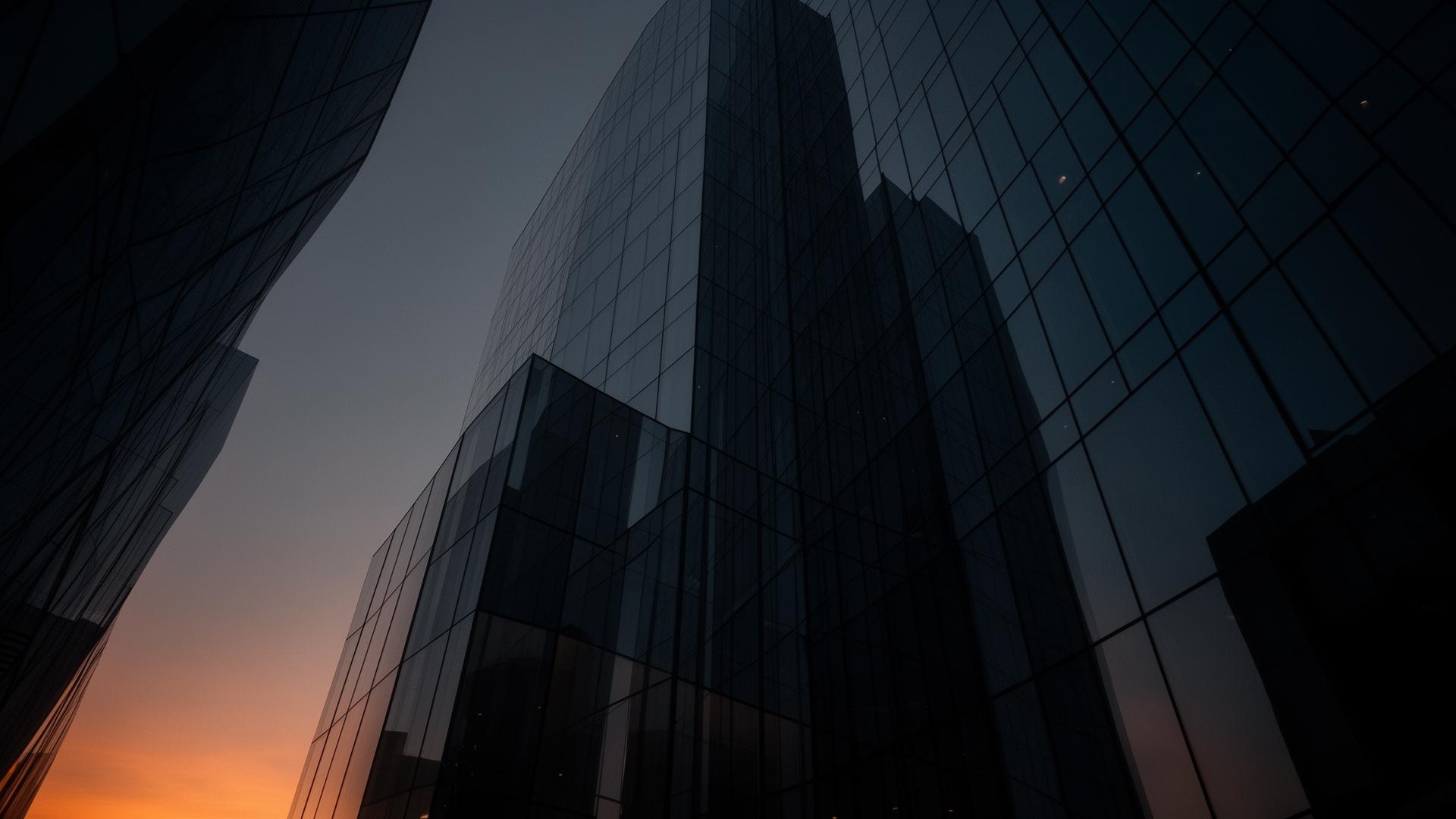 Modern glass facade architecture